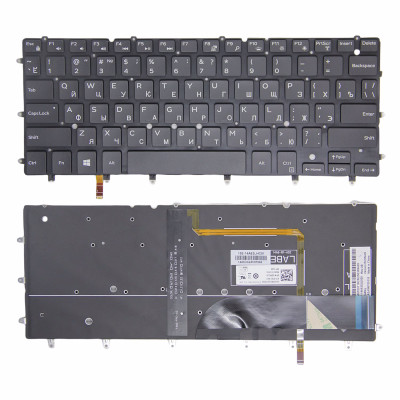 Dell XPS 13 9343 9350 9360 P54G P41F P57G backlit RU Russian keyboard