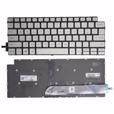 Dell 5408 5405 5406 5415 P121G P113G P114G P126G P115G Plata retroiluminado teclado estadounidense