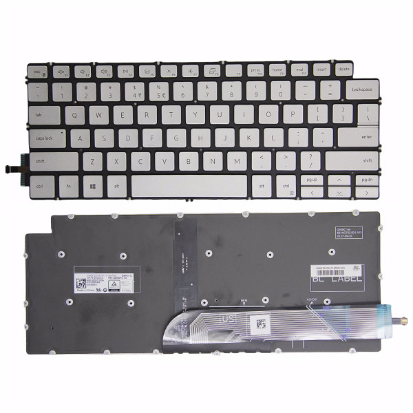 By Dell 5408 5405 5406 5415 P121G P113G P114G P126G P115G silver backlit US keyboard at pcspare.com — Global Laptop Parts Center