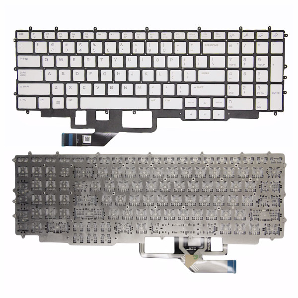 By Dell G7 7700 029CVF V192925BS1 P46E001 teclado branco dos EUA at pcspare.com — Global Laptop Parts Center