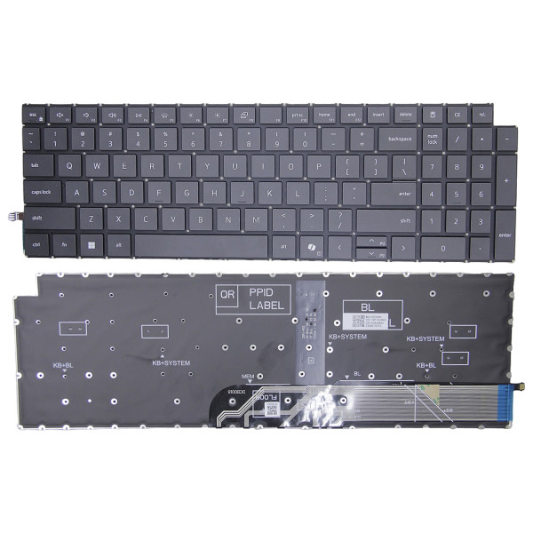 By Dell 15 DC15250, DC15255, 16 DC16250, DC16251, 16 Plus 2-en-1 DB06250, clavier américain rétroéclairé noir at pcspare.com — Global Laptop Parts Center