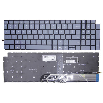 Dell 15 DC15250, DC15255, 16 DC16250, DC16251, 16 Plus 2-en-1 DB06250, clavier américain rétroéclairé gris