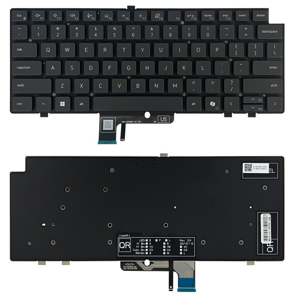 By Dell Latitude 7340 7440 7640 0H3DHT clavier américain rétroéclairé noir at pcspare.com — Global Laptop Parts Center