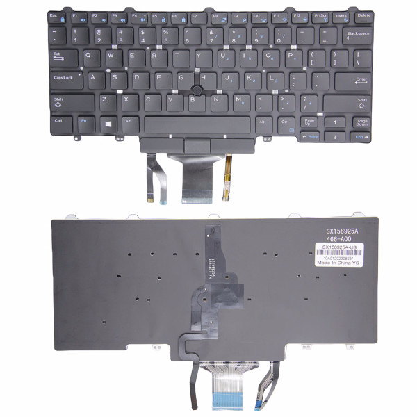 By Dell Latitude E5450 E5470 E7450 E7470 with trackpoint backlit US keyboard OEM at pcspare.com — Global Laptop Parts Center