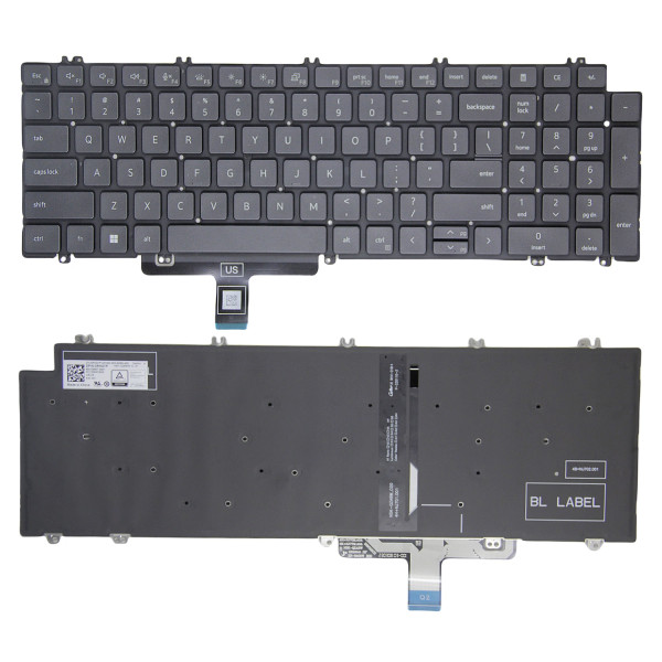By Dell Precision 3581, 7670, 7770, 7680, 7780, 3570, 3571, 3580, hintergrundbeleuchtete US-Tastatur original at pcspare.com — Global Laptop Parts Center