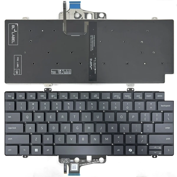 By Dell Pro 14 PC14250, PC14255, P193G, černá podsvícená klávesnice US at pcspare.com — Global Laptop Parts Center