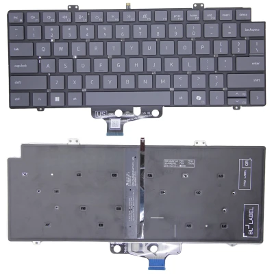 Dell Pro 14 Plus PB14250 PB14255 abu-abu backlit US keyboard 0PJG7 0RW20C