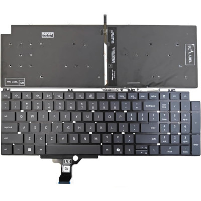 Dell Pro Max 16 MC16250, MC16255, 16 Plus MB16250, MB18250, P142F, P53E, teclado de EE.UU. retroiluminado