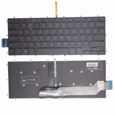 Dell Inspiron 7570 7572 7573 7579 red backlit US keyboard