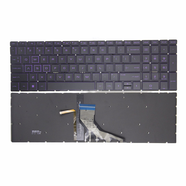By HP ENVY 17-BW, 17M-BW, 17T-BW, 17-BY, 17T-BY, 17-CA, 17Z-CA, teclado americano de retroiluminado púrpura at pcspare.com — Global Laptop Parts Center