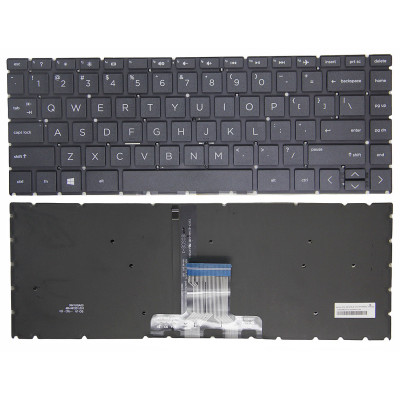 HP 14-CK, 14T-CK, 14CD, 14M-CD, 14Q-CD, 14T-CD, 14-CD, 14-CF, 14S-CF, 14T-CF, clavier américain rétroéclairé noir
