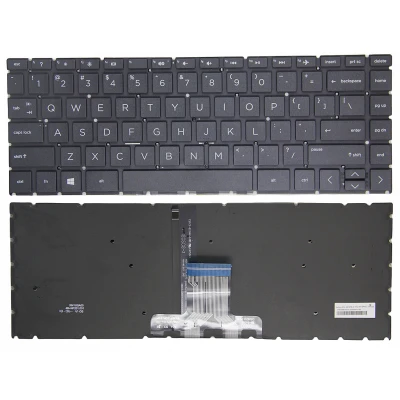 HP 14-CK, 14T-CK, 14CD, 14M-CD, 14Q-CD, 14T-CD, 14-CD, 14-CF, 14S-CF, 14T-CF, μαύρο πληκτρολόγιο με αναδρομή