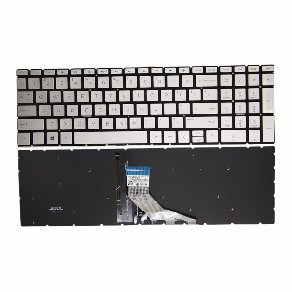 By HP 15-DA 15T-DA 15-DB 15G-DB 15T-DB 15Z-DB plata retroiluminado teclado estadounidense at pcspare.com — Global Laptop Parts Center