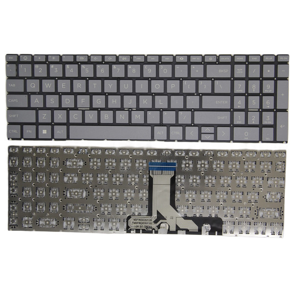 By HP 15-EG 15-EH 15-ER 15M-EH 15-FD 15-FC TPN-Q245 TPN-Q246 gray US keyboard F1 smile at pcspare.com — Global Laptop Parts Center