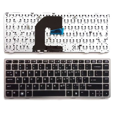 by HP 8460p, 8460w, 8470p, 8470w, 6460b, 6465b, silver frame US keyboard on pcspare.com - Global Laptop Parts Center