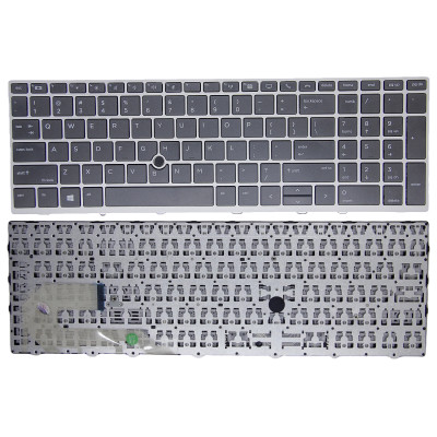 by HP EliteBook 855 G5 G6, 850 G5 G6, 750 G5, 755 G5, Zbook 15U G5 G6, серебряная рама для клавиатуры США on pcspare.com - Global Laptop Parts Center
