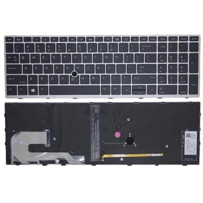 by HP EliteBook 855 G5 G6, 850 G5 G6, 750 G5, 755 G5, Zbook 15U G5 G6, серебристая рама для клавиатуры США on pcspare.com - Global Laptop Parts Center