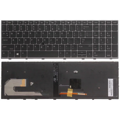 by HP EliteBook 855 G5 G6, 850 G5 G6, 750 G5, 755 G5, Zbook 15U G5 G6, avec un clavier américain rétroéclairé noir on pcspare.com - Global Laptop Parts Center