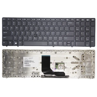 HP ELITEBOOK 8560P, 8560p, 8570p, 6560b, 6565b, Black Frame Trackpoint US-Tastatur