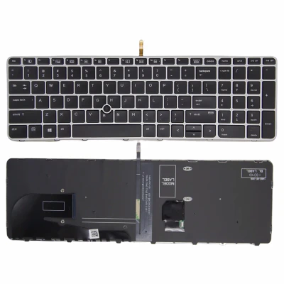 HP EliteBook 850 G3 G4, 755 G3 G4, Zbook 15u G3 G4 strieborný rám podsvietený trackpoint US klávesnica