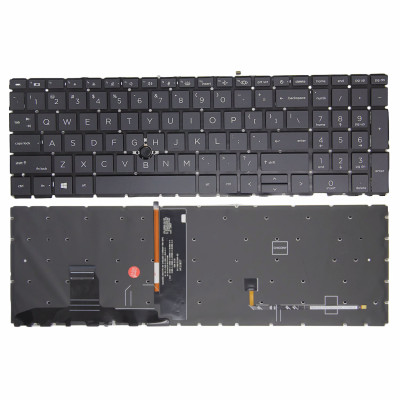 HP EliteBook 850 G7 G8, 855 G7 G8, 750 G7 G8, 755 G7 G8, Zbook Firefly 15 G7 G8 hintergrundbeleuchtete US-Tastatur
