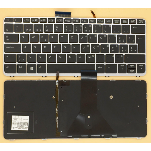 By HP EliteBook Folio 1030 G1, 1020 G1, backlit Swiss SW keyboard original at pcspare.com — Global Laptop Parts Center