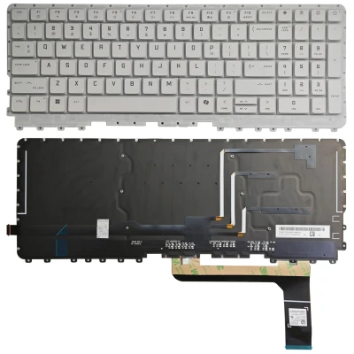 HP omen 16-AH, 16- AK, 16T-AH, TPN-I143, Per- Key RGB Backlit US keyboard putih
