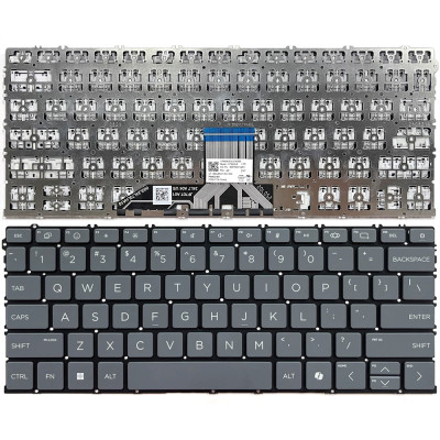 HP OmniBook 14-he, 14-fp, 14t-fr, 16-au, 16-bf, 16-fb, US Keyboard Grey