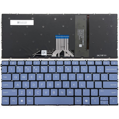 HP OmniBook 14-he, 14-fp, 14t-fr, 16-au, 16-bf, 16-fb, hintergrundbeleuchtete US-Tastatur blau
