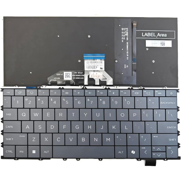 By HP OmniBook X Flip 14-FK, 14Z-FK, 14-FM, 14Z-FM, 16-AS, 16-AR, 16-BE, 2-in-1 backlit US keyboard gray at pcspare.com — Global Laptop Parts Center