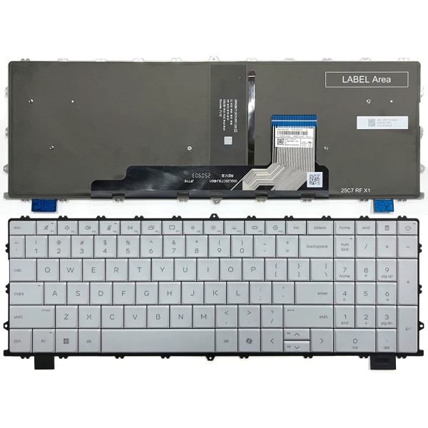 By HP OmniBook X Flip 2-in-1 16t-cb 16z-cc Backlight US-Tastatur weiß at pcspare.com — Global Laptop Parts Center