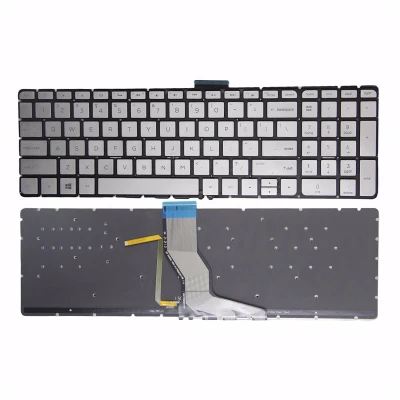 HP Pavilion 15-AB 15T-AB 15Z-AB 15-AE 15T-AE 15-AH 15-AN 15-AK argintiu backlit tastatura SUA