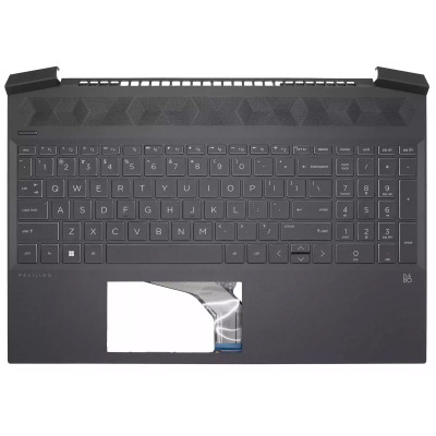 HP Pavilion Gaming 15-EC, 15Z-EC, US tastiera palmrest white font