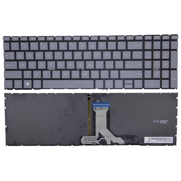 By HP Pavilion 16-AF, 16-AF0000, 16-AG, 16-AG0000, 16-BC, grigio retroilluminato US tastiera F1 domanda at pcspare.com — Global Laptop Parts Center