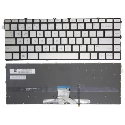 HP Pavilion x360 14-EP, 14T-EP sudraba atpakaļskata ASV tastatūra
