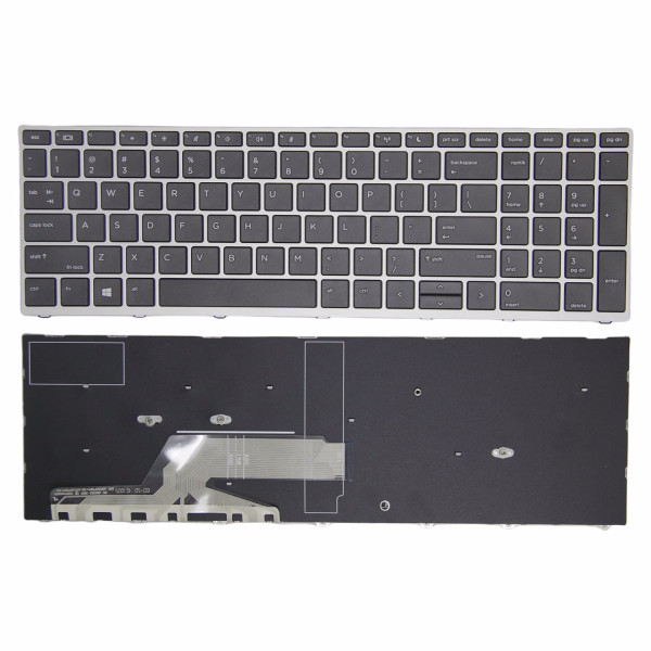By HP Probook 450 G5 455 G5 470 G5 650 G4 650 G5 prata quadro teclado EUA original at pcspare.com — Global Laptop Parts Center