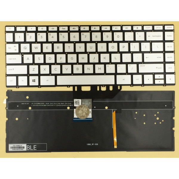 By HP Spectre x360 13-W 13-AC 13-AD 13-AE argento retroilluminato tastiera US at pcspare.com — Global Laptop Parts Center