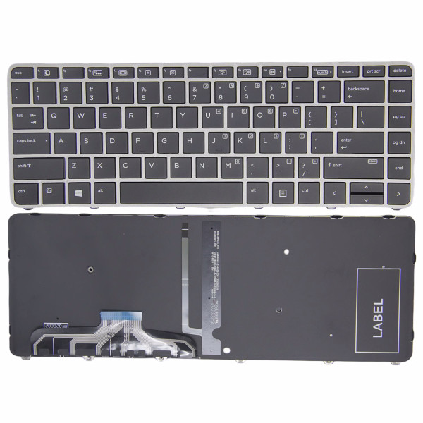 By HP X360 1040 G3 HSTNN-Q99C silver frame backlit US keyboard at pcspare.com — Global Laptop Parts Center