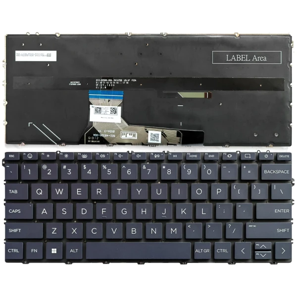 By HP X360 13-BF, 16-AC, 16-AD, podsvícená americká klávesnice hnědá at pcspare.com — Global Laptop Parts Center