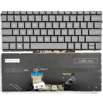 HP Pavilion Aero 13-BG, 13Z-BG, hintergrundbeleuchtete US-Tastatur grau