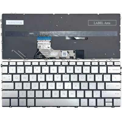 HP Pavilion Aero 13-BG, 13Z-BG, hintergrundbeleuchtete US-Tastatur Silber