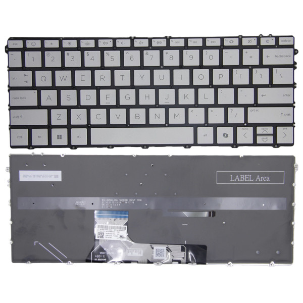 By HP Pavilion Aero 13-BG, 13Z-BG, backlit US keyboard silver AI at pcspare.com — Global Laptop Parts Center