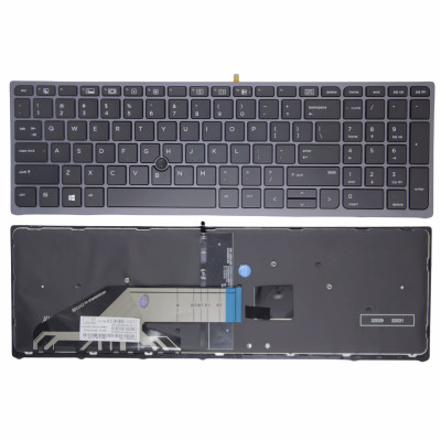 HP ZBOOK 15 G3 15 G4 ZBOOK 17 G3 17 G4 cinza quadro backlit trackpoint teclado EUA