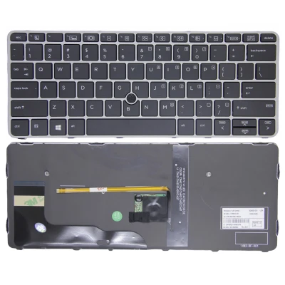 HP elitebook 725 G3 G4, 820 G3 G4, 828 G3 G4, point de track rétroéclairé clavier américain OEM