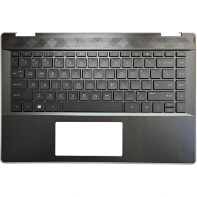 HP pavilion x360 - DH, TPN- W139, backlit US keyboard palmrest silver edge