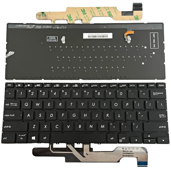 By Asus UX362 UX362F UX360FA UX362CA Q326 Q326FA czarny podświetlony klawiatura USA at pcspare.com — Global Laptop Parts Center
