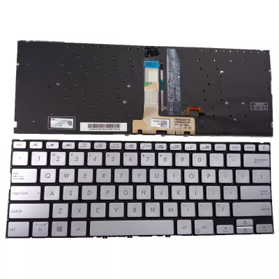Asus X432 UX432 S432 V432 K432FL X432FA X432FL teclado de prata retroiluminado EUA