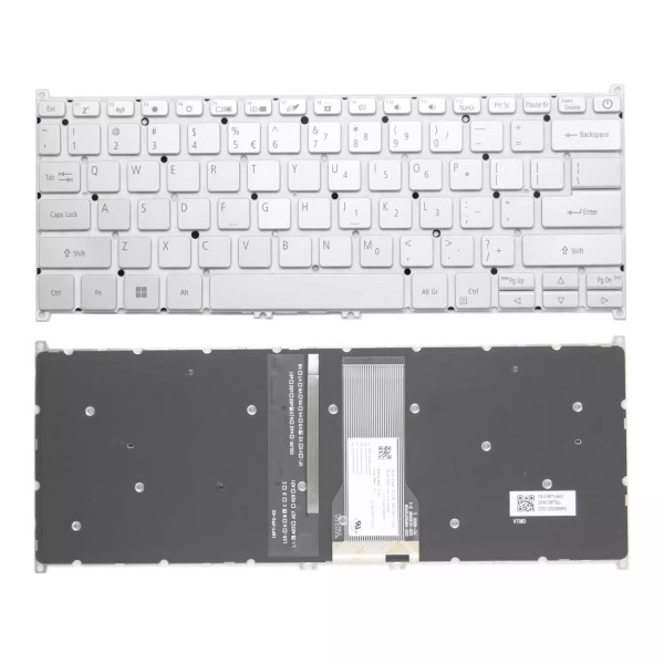 By Acer Spin 5 SF114-32 SP513-51 SP513-52N SP513-53NSP SP513-52NP N17W6 N17W7 Silver power backlit teclado US at pcspare.com — Global Laptop Parts Center