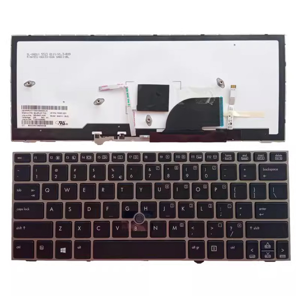 By HP EliteBook 2170p 2170 SG-4930-2EA silver trackpoint backlit US keyboard at pcspare.com — Global Laptop Parts Center