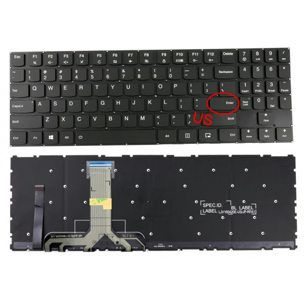 By Lenovo Y540-15, Y540-15ICH, Y540-15IRH, Y540-17, Y540-17IRH, schwarze RGB-Hintergrundbeleuchtung US-Tastatur at pcspare.com — Global Laptop Parts Center